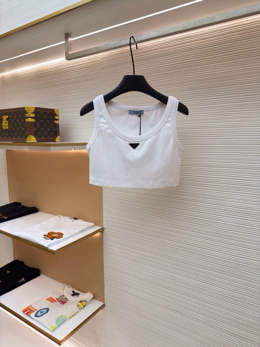 Prada White Cropped Tank Top
